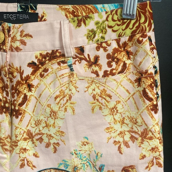 Etcetera pink print cropped pant size 2 - Picture 4 of 6